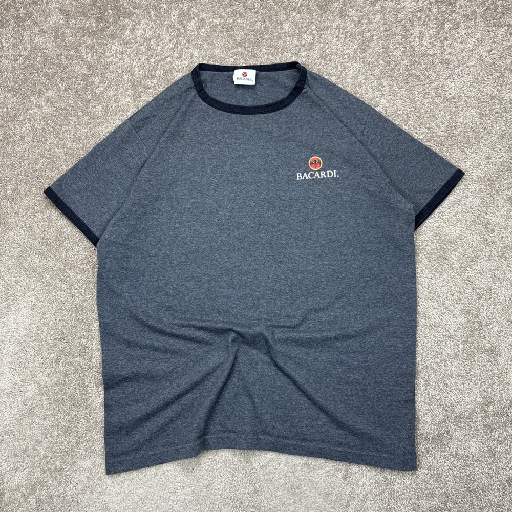 Vintage 90s Bacardi Ringer‎ T Shirt Large